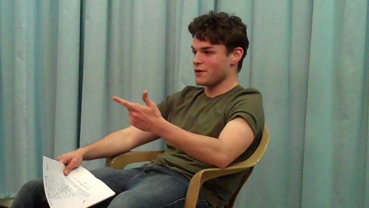 male actor at script audition